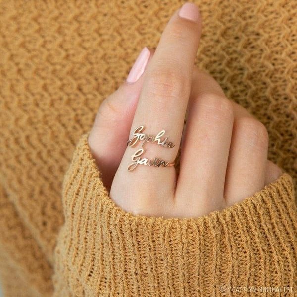 Beautifull Customize Name Ring