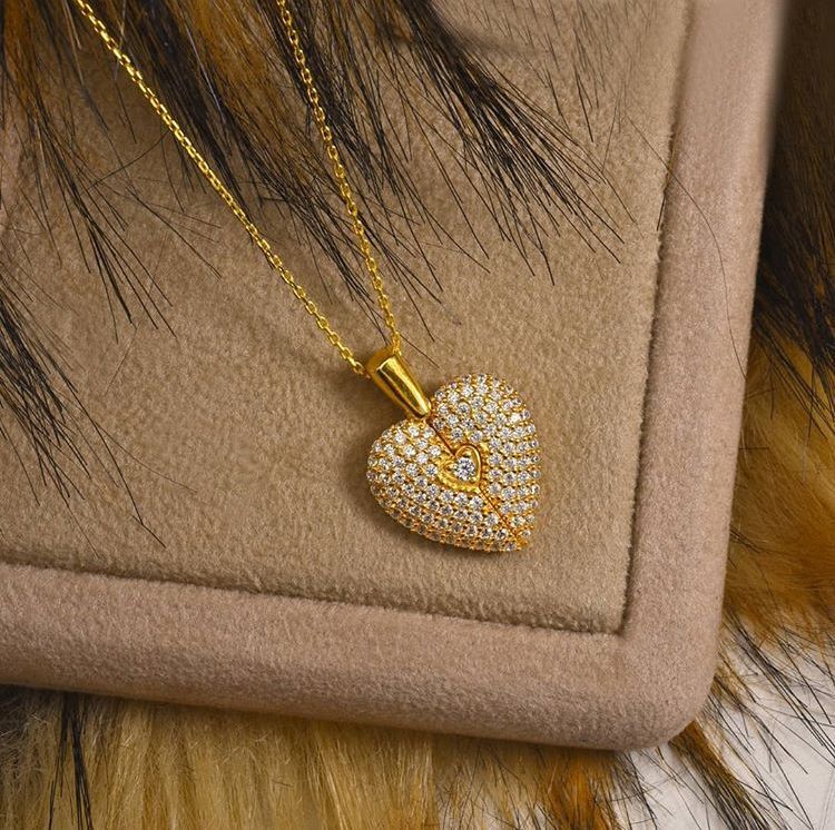 Engraved Name Heart Wings Necklace