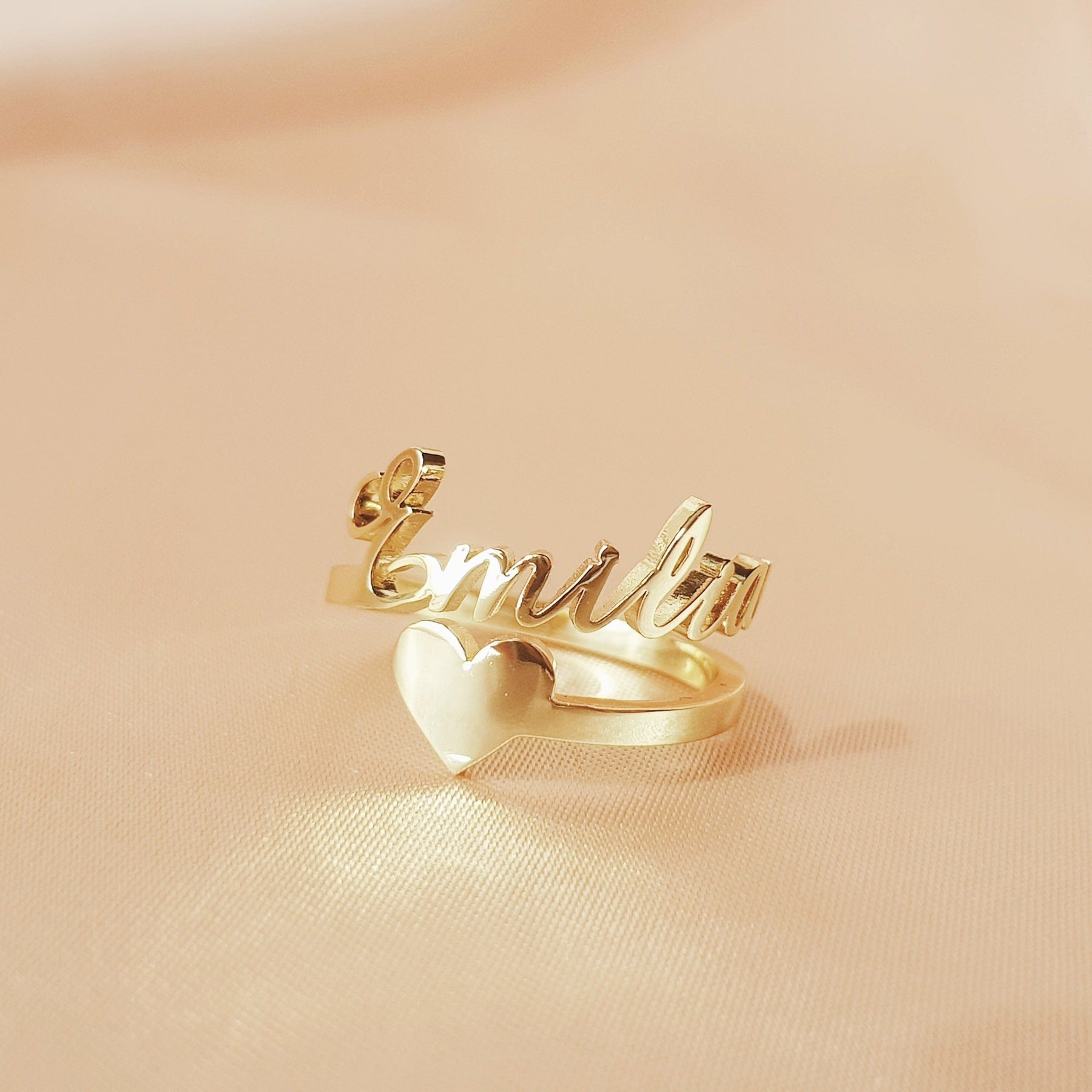Adjustable One Name Ring